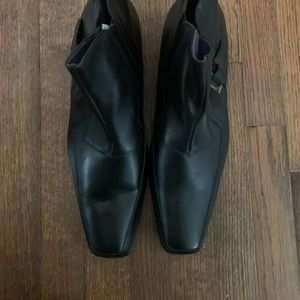 Mens size 12M leather Mezlan Dress shoes, Black Never worn